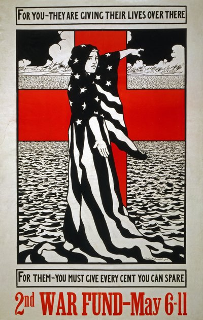 For You - They Are Giving Their Lives Over There, 1918 by Charles William Bartlett